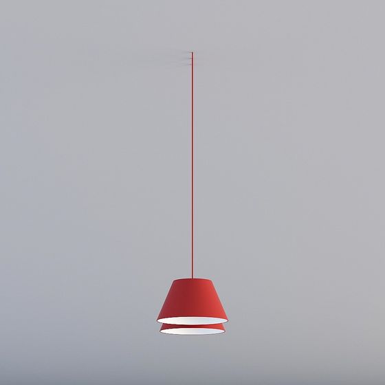 Red Dome Pendant Light 3D model