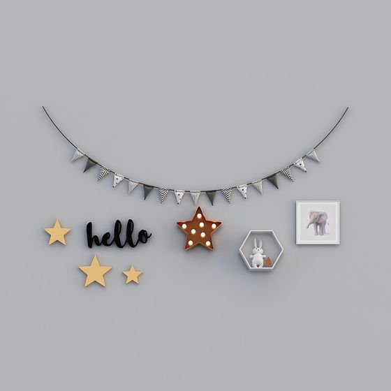 Hello Wall Decor 3D model