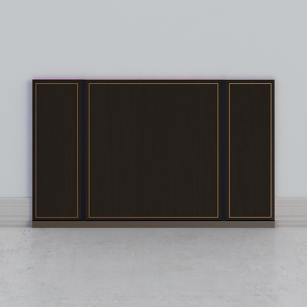 Elegant Wooden Cabinet Door 3D model