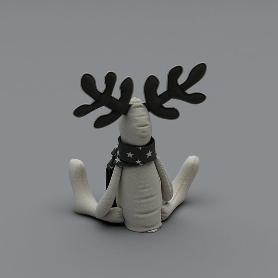 Charming Low-Poly Reindeer 3D Model for Winter Scenes