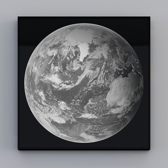 Highly Detailed Low-Poly Earth 3D Model