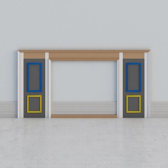 Two-Tone Door Frame 3D model for Contemporary Spaces