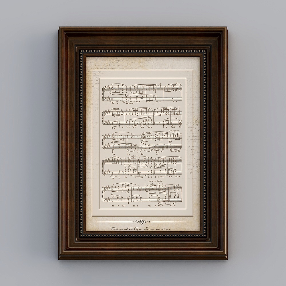 American retro music piano classroom decorated painting living room score sofa background wall hanging painting Xuanguan corridor mural wzz-e-7