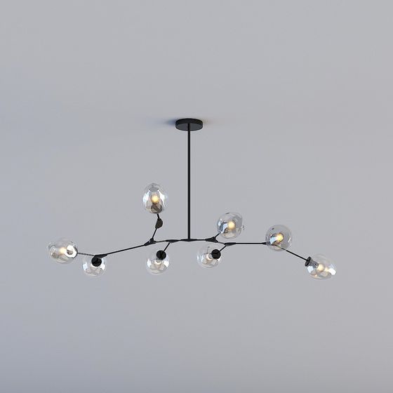 Stylish Low Polygon Chandelier 3D model for Modern Spaces