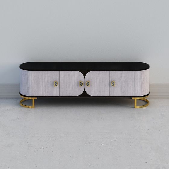 Urban Elegant TV Cabinet 3D model for Modern Spaces