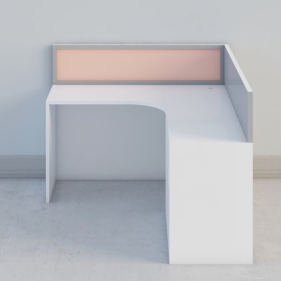 Elegant Minimalist Reception Desk 3D model