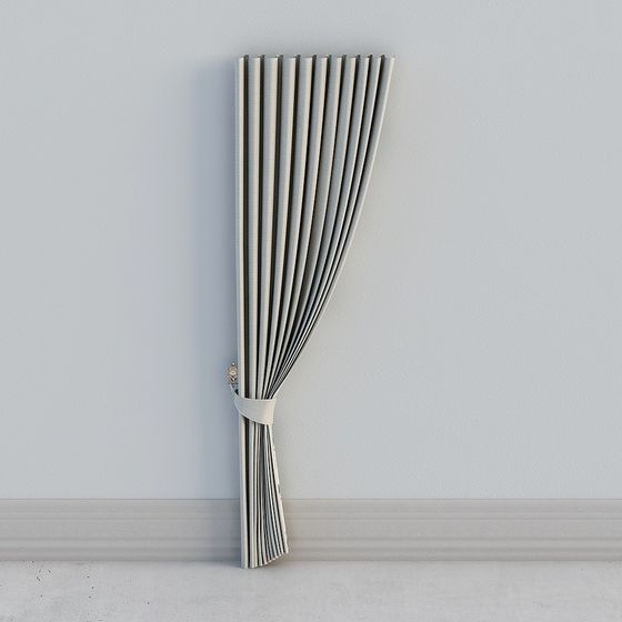 Elegant Folding Curtain 3D model