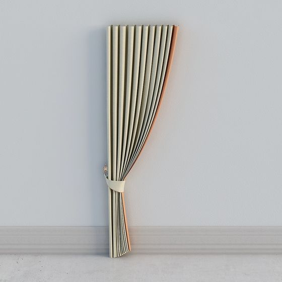 Stylish Origami Curtain 3D model for Contemporary Spaces