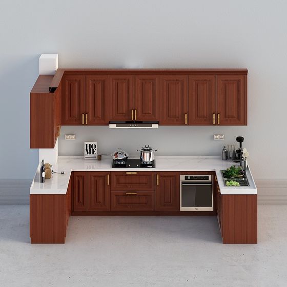 Modern Kitchen 3D model with Realistic Design