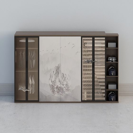 Mountain Landscape Wardrobe 3D model