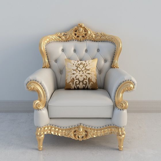 Royal Throne 3D model for Luxurious Interiors
