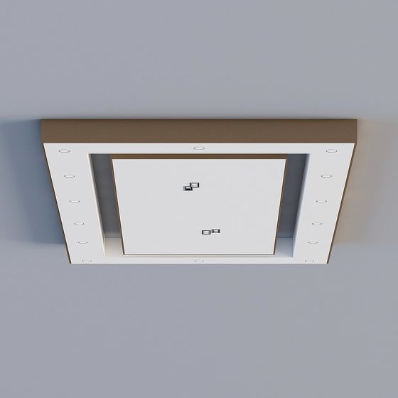 Elegant Low-Poly Ceiling Lamp 3D model