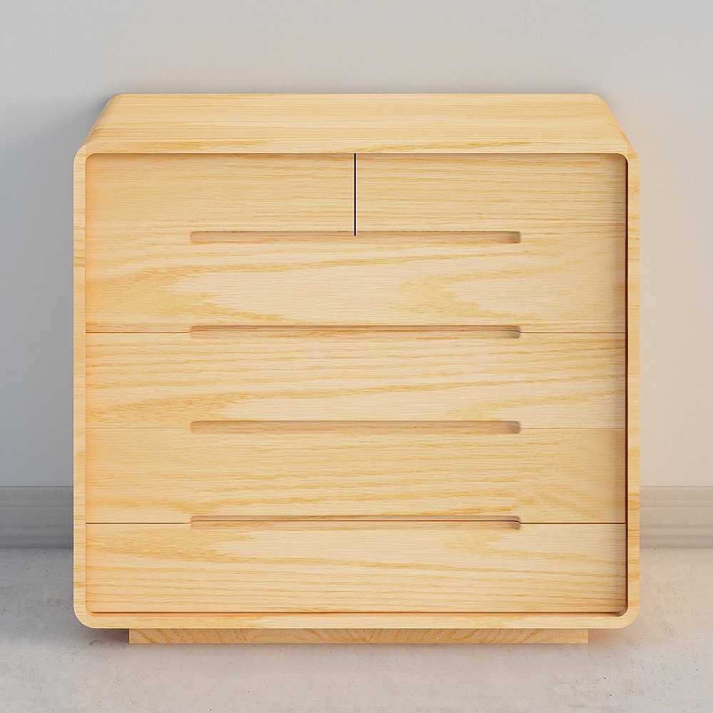 Wooden Drawer Cabinet 3D model