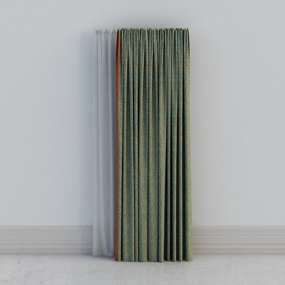 Stylish Low-Poly Curtain 3D model for Modern Spaces