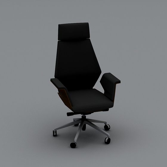 Elegant Black Office Chair 3D model
