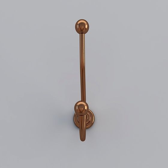 Elegant Copper Hook 3D Model