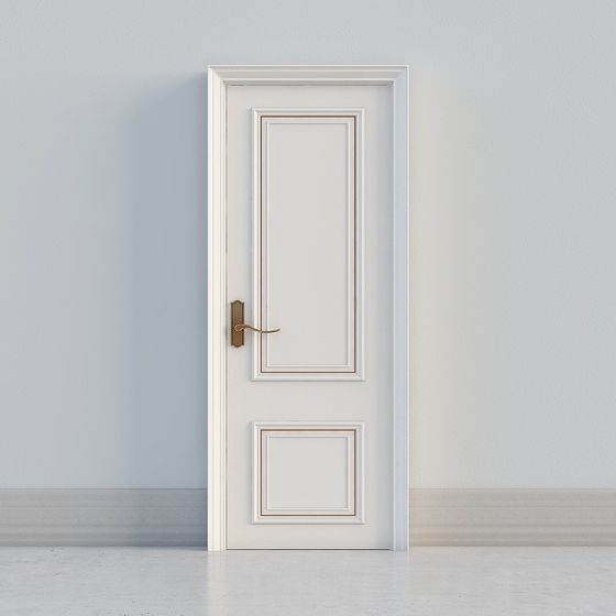 Classic White Door 3D model