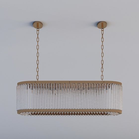 Elegant Low-Poly Chandelier 3D model