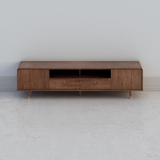 Stylish TV Stand 3D model for Modern Interiors