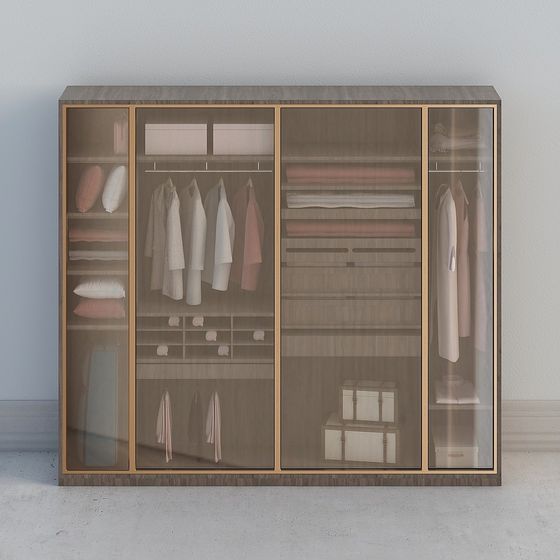 El armario tiene un armario largo