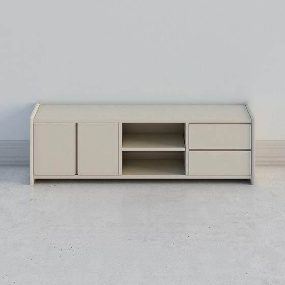 Modern Minimalist 3D TV Cabinet Model