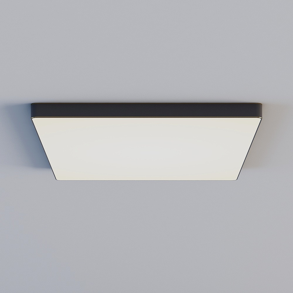 3D lights are all WM-American Nordic minimalist bedroom study Xuanguan aisle copper ceiling lamp-018-800 long square ultra-thin - black rub gold
