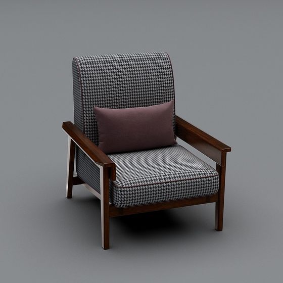 Chic Leisure Chair 3D model for Modern Interiors