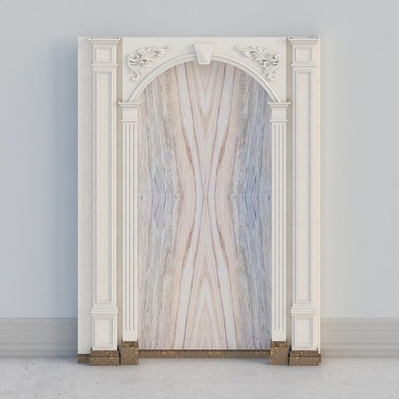 Elegant Low Polygon Door Frame 3D model