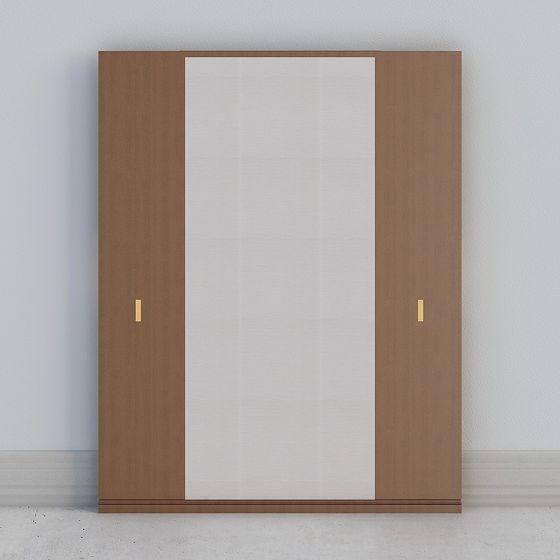 Stylish Wooden Sliding Door 3D model