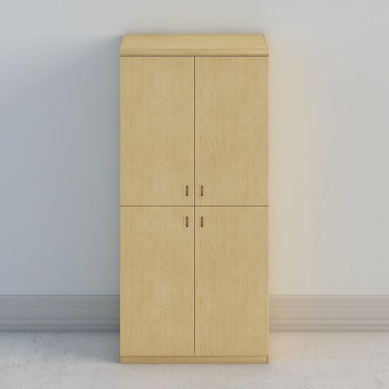 Stylish Wooden Storage Cabinet 3D model