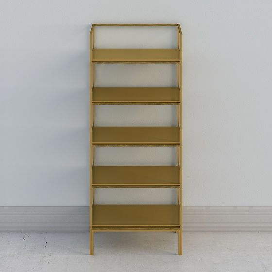 Multi-Layer Wrought Iron Storage Rack 3D Model