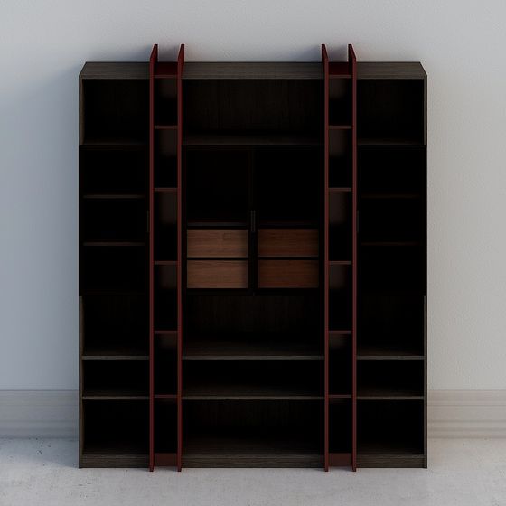 Urban Grid Bookshelf 3D model