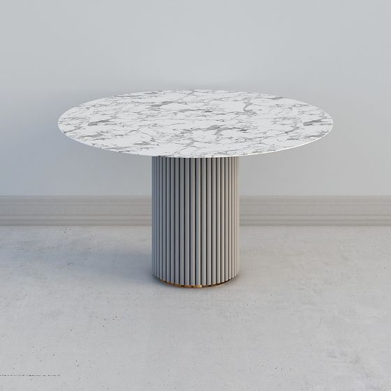 Black and Gray Dining Table 3D Model for Modern Homes