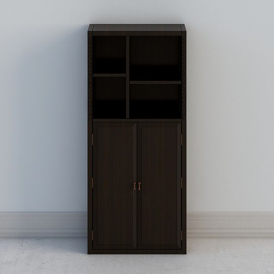 Stylish Low-Poly Bookshelf 3D Model