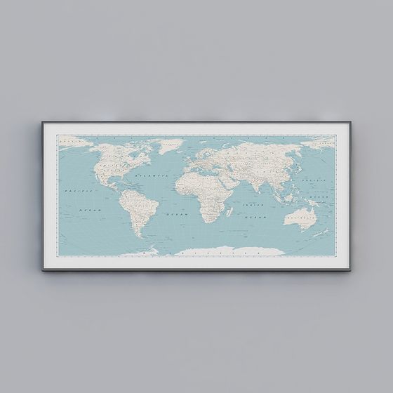 Stunning World Map 3D Model