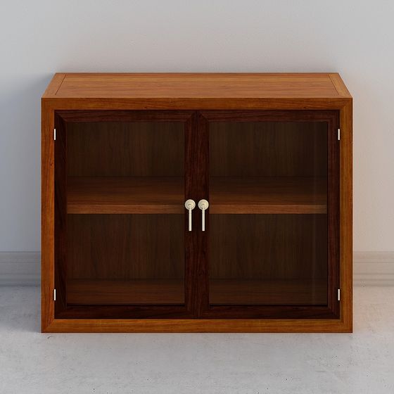 Modern Glass Door Display Cabinet 3D model