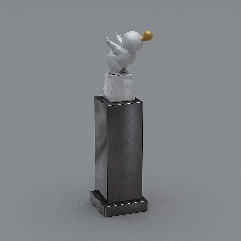 Charming Trophy 3D Model for Creative Projects