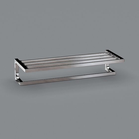 Modern Minimalist Bathroom Towel Rack 3D model