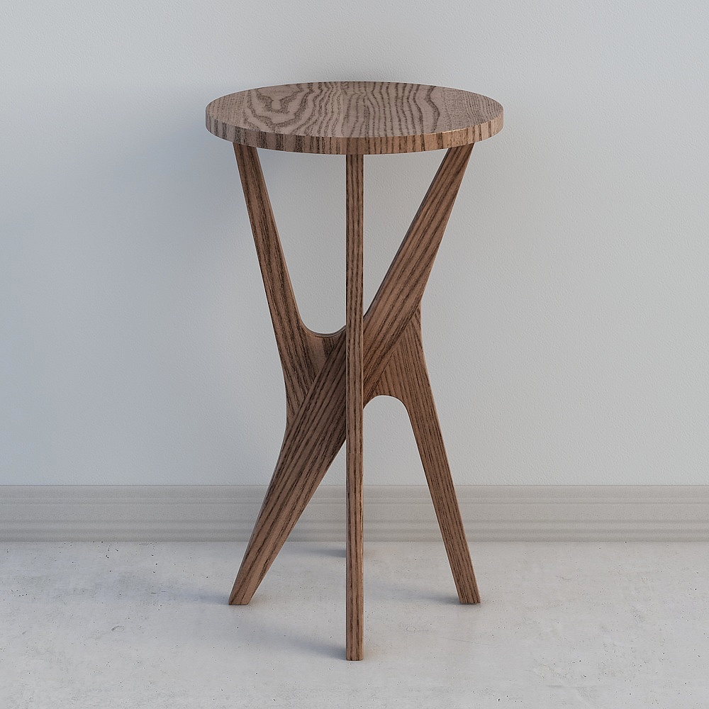 Cross-Legged Round Table 3D model