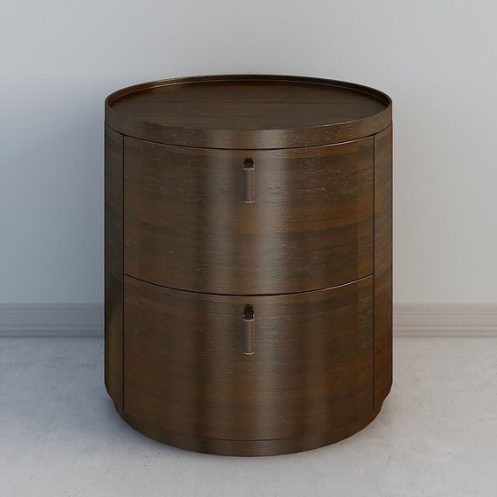 Unique Curved Storage Cabinet 3D model