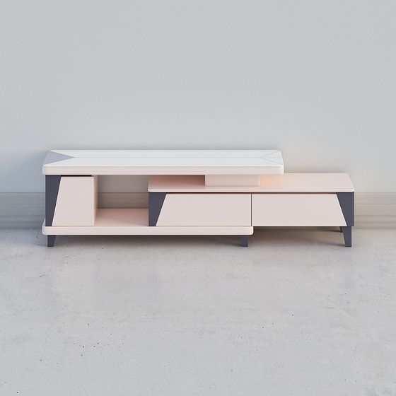 Contemporary TV Stand 3D model for Creative Spaces