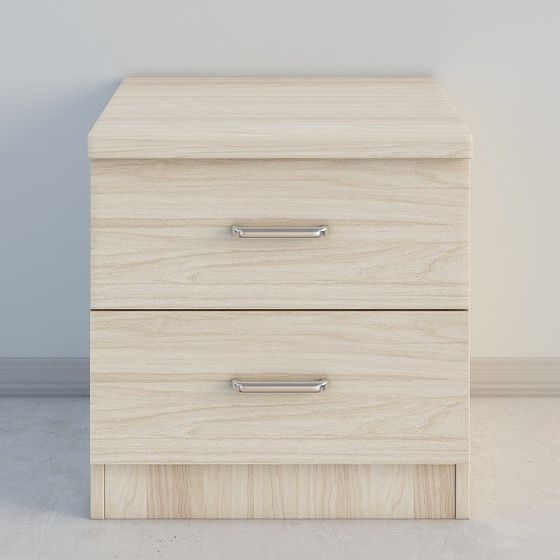Elegant Minimalist Nightstand 3D model for Stylish Spaces