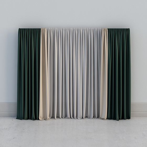 Elegance Drapes 3D model for Creative Spaces