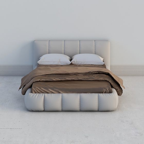 Modern Minimalist Bed 3D model