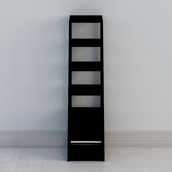 Black Shelf Cabinet 3D Model