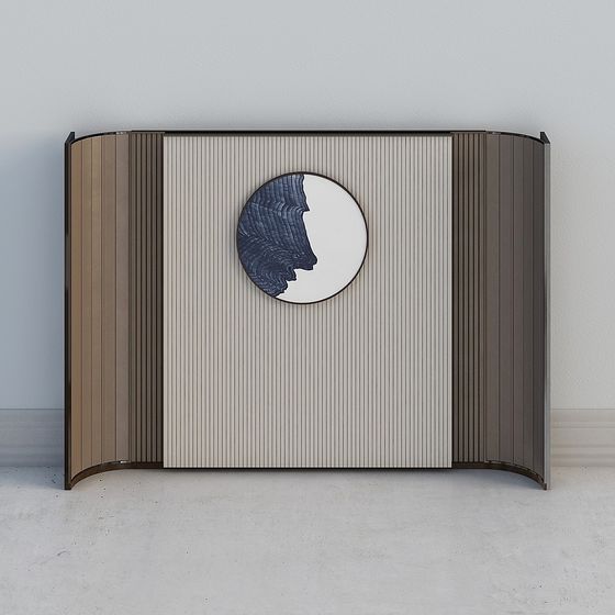 Curved Screen 3D model for Modern Interiors