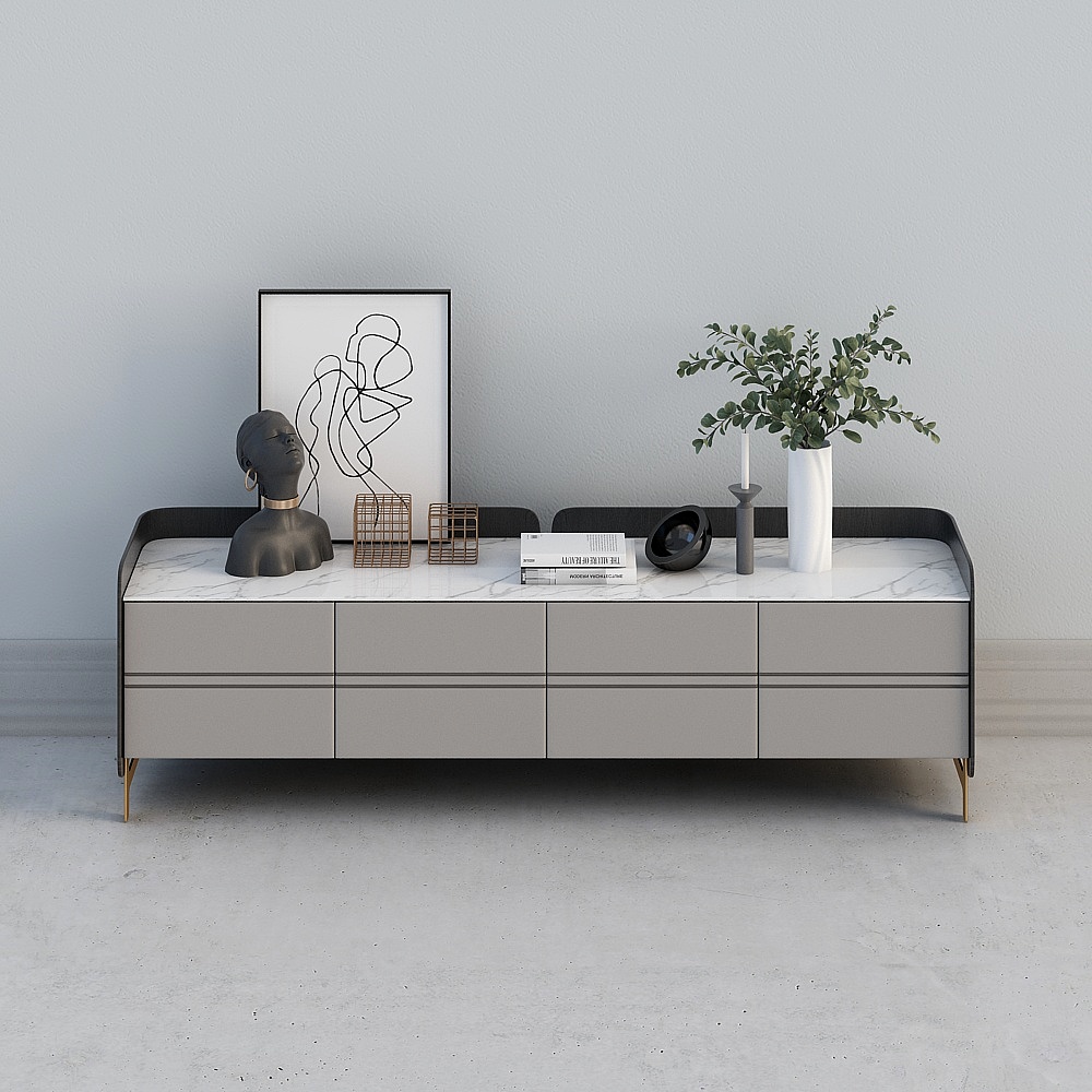 Urban Living Room TV Cabinet 3D model