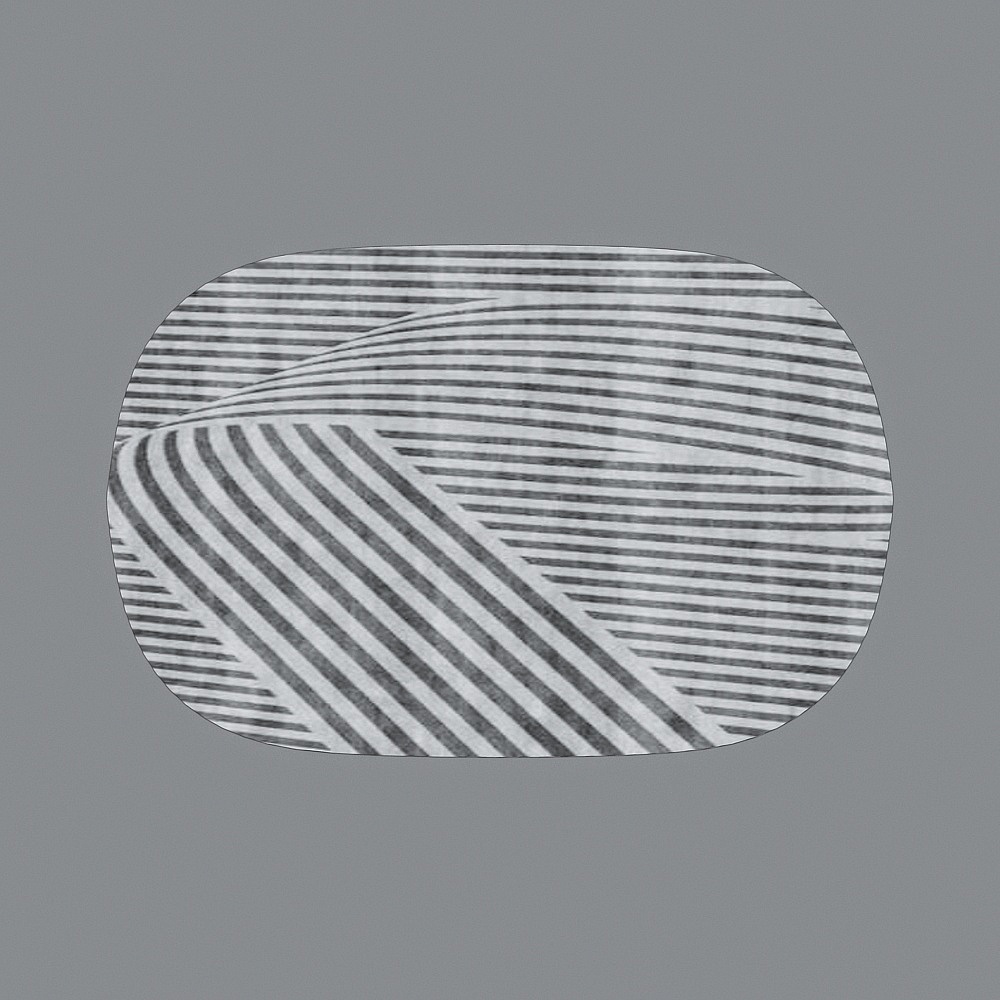 Stylish Striped Carpet 3D model