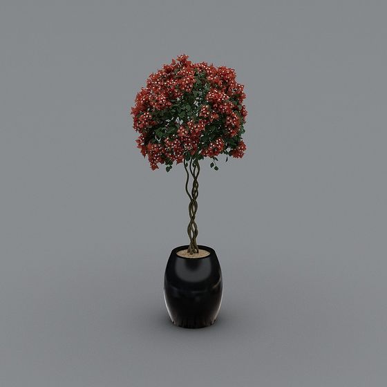 Lively Low-Polygon Flower Pot 3D model