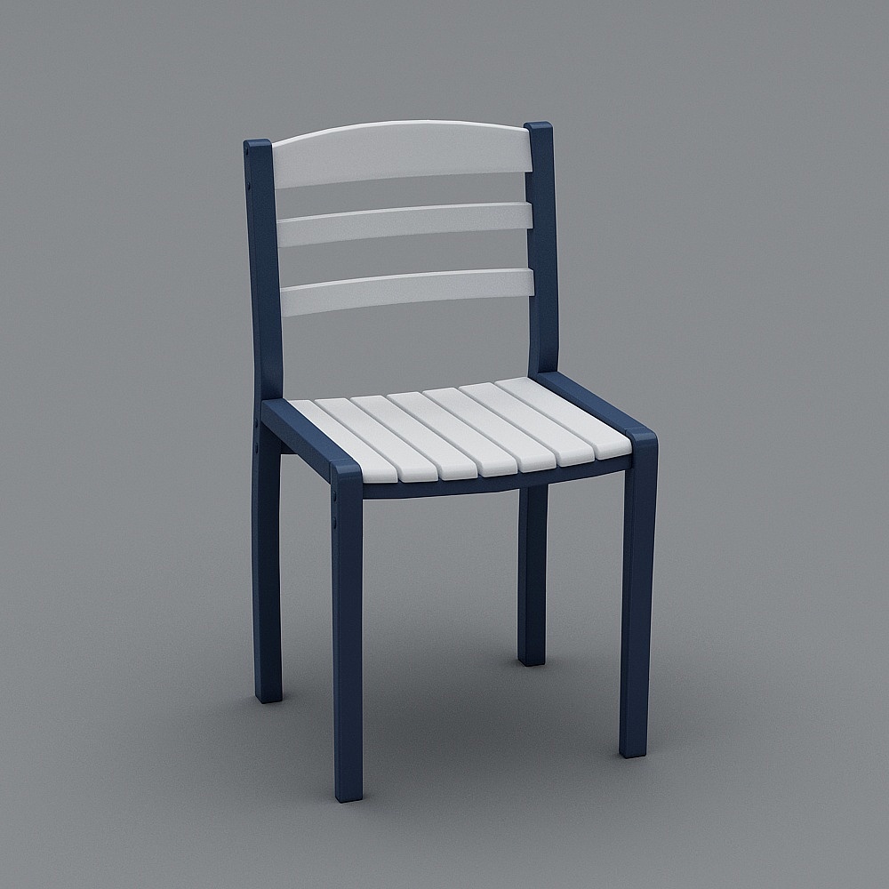 Elegant Low-Polygon Armchair 3D model